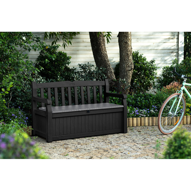Keter Solana 70 Gallon Storage Bench, Brown & Reviews | Wayfair.ca